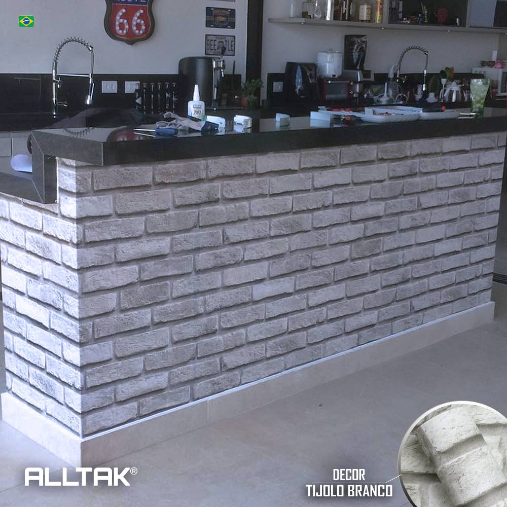 tijolo branco aplicado